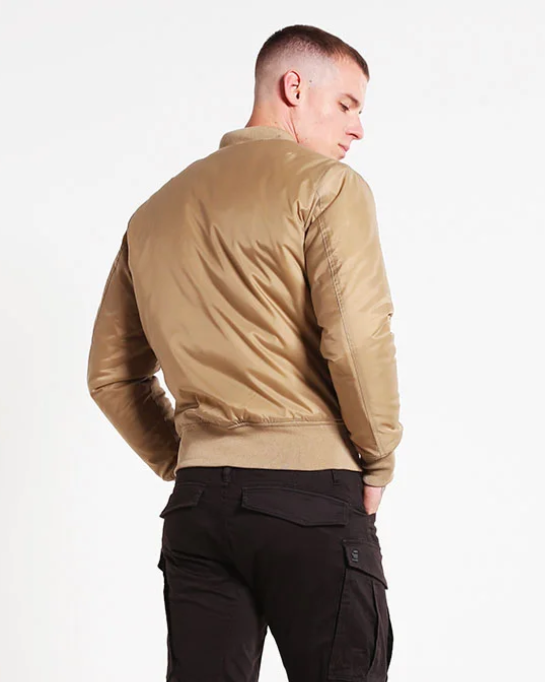 Chaqueta con Cuello Acanalado y Cierre de Cremallera para Hombre®