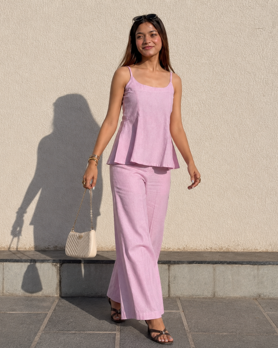 Conjunto de Top con Tirantes y Pantalón Amplio