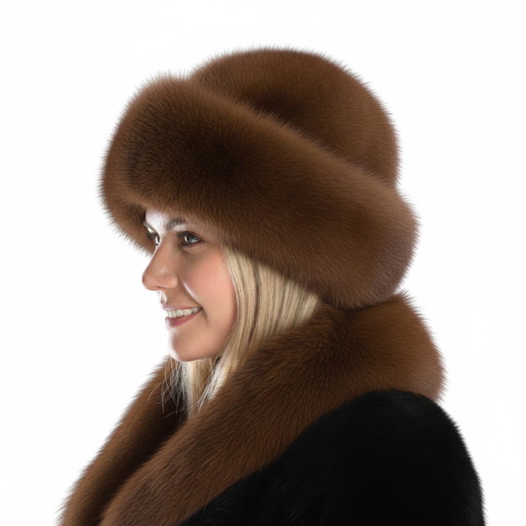 Gorro de Invierno en Piel Sintética de Lujo