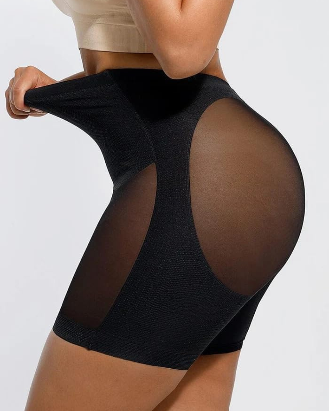 Faja de Control con Diseño de Cintura Alta, Transparencia Elegante