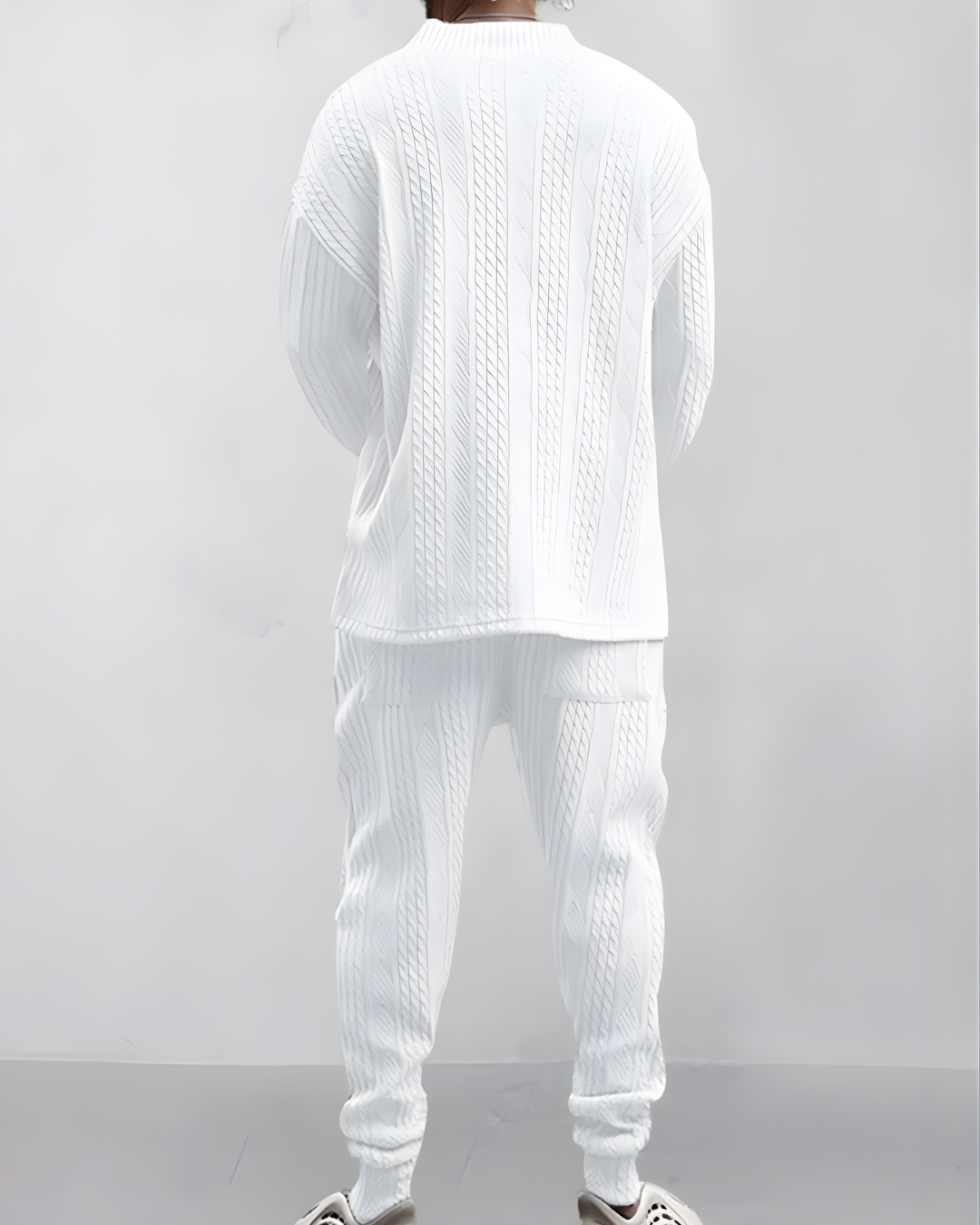 Conjunto de Dos Piezas con Textura Jacquard de Trenzado para Hombre®