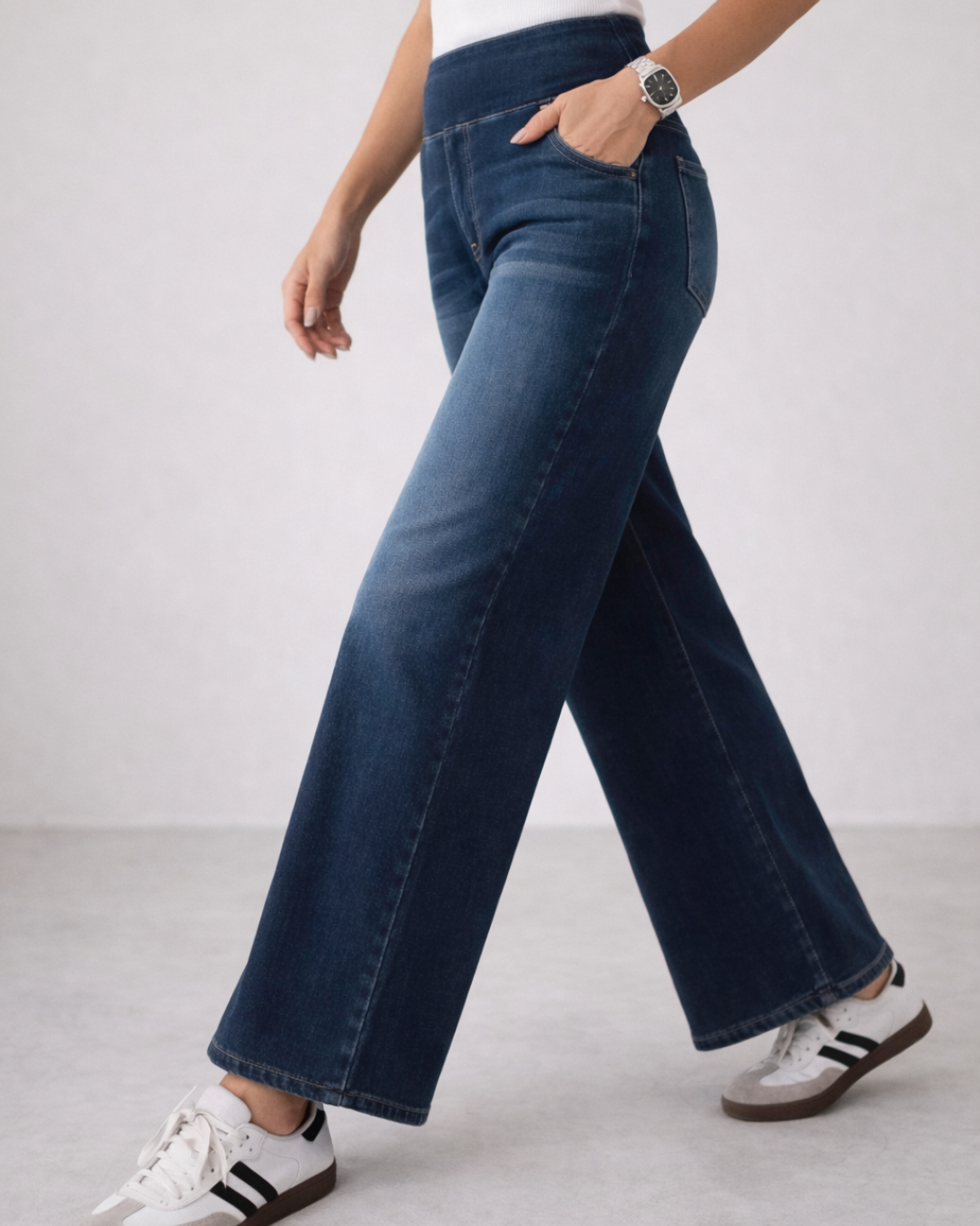 Pantalón de Pata Ancha Elástico para Mujer