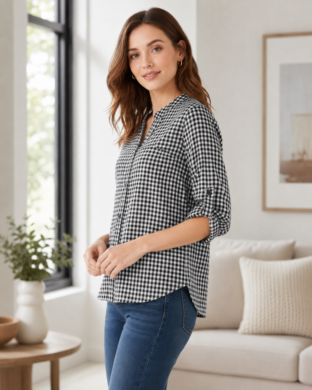 Blusa de Cuadros Estilo Florencia®
