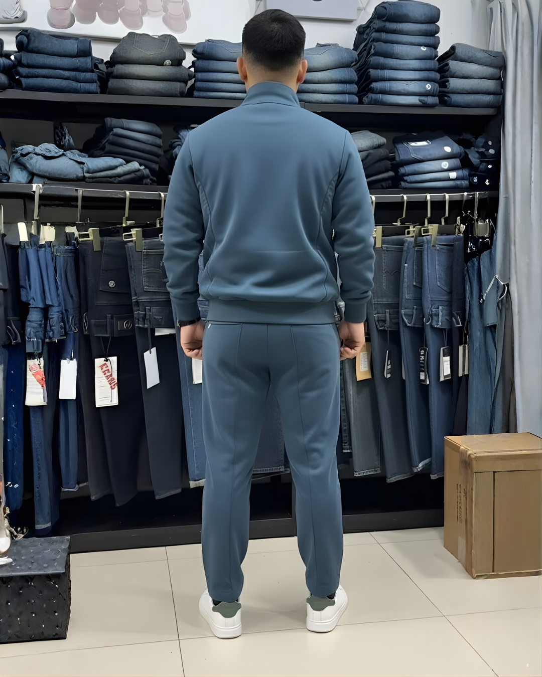Conjunto deportivo bordado de dos piezas muy versátil para hombre