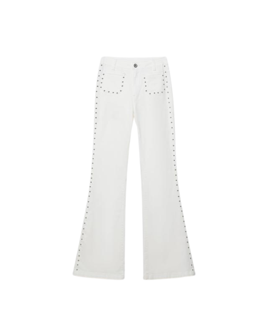 Jeans Rectos con Tachuelas
