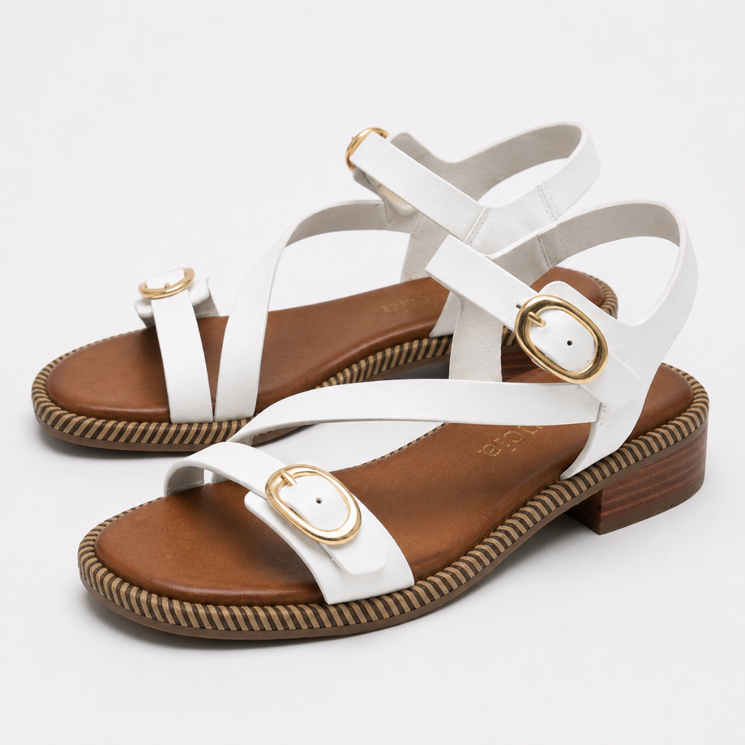 Sandalias de Tiras Ajustables y Hebillas