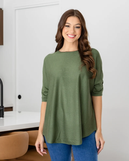 Jersey de Punto de Corte Fluido para Mujer