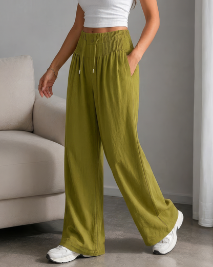 Pantalón Holgado de algodón y lino®