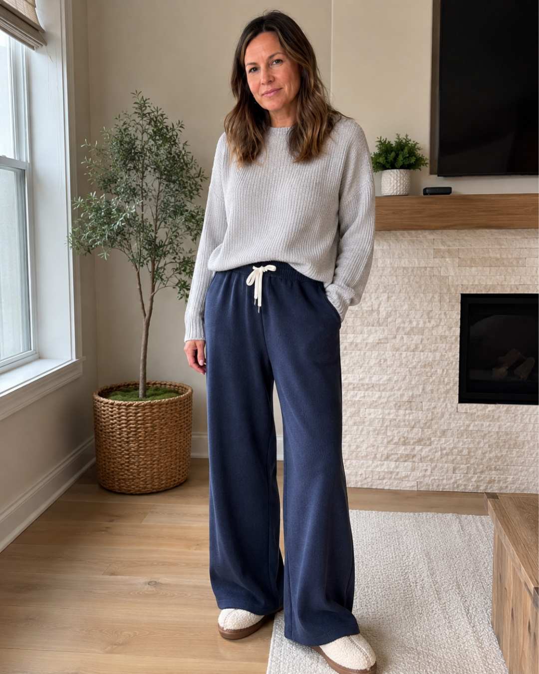 Pantalones Térmicos de Corte Relajado