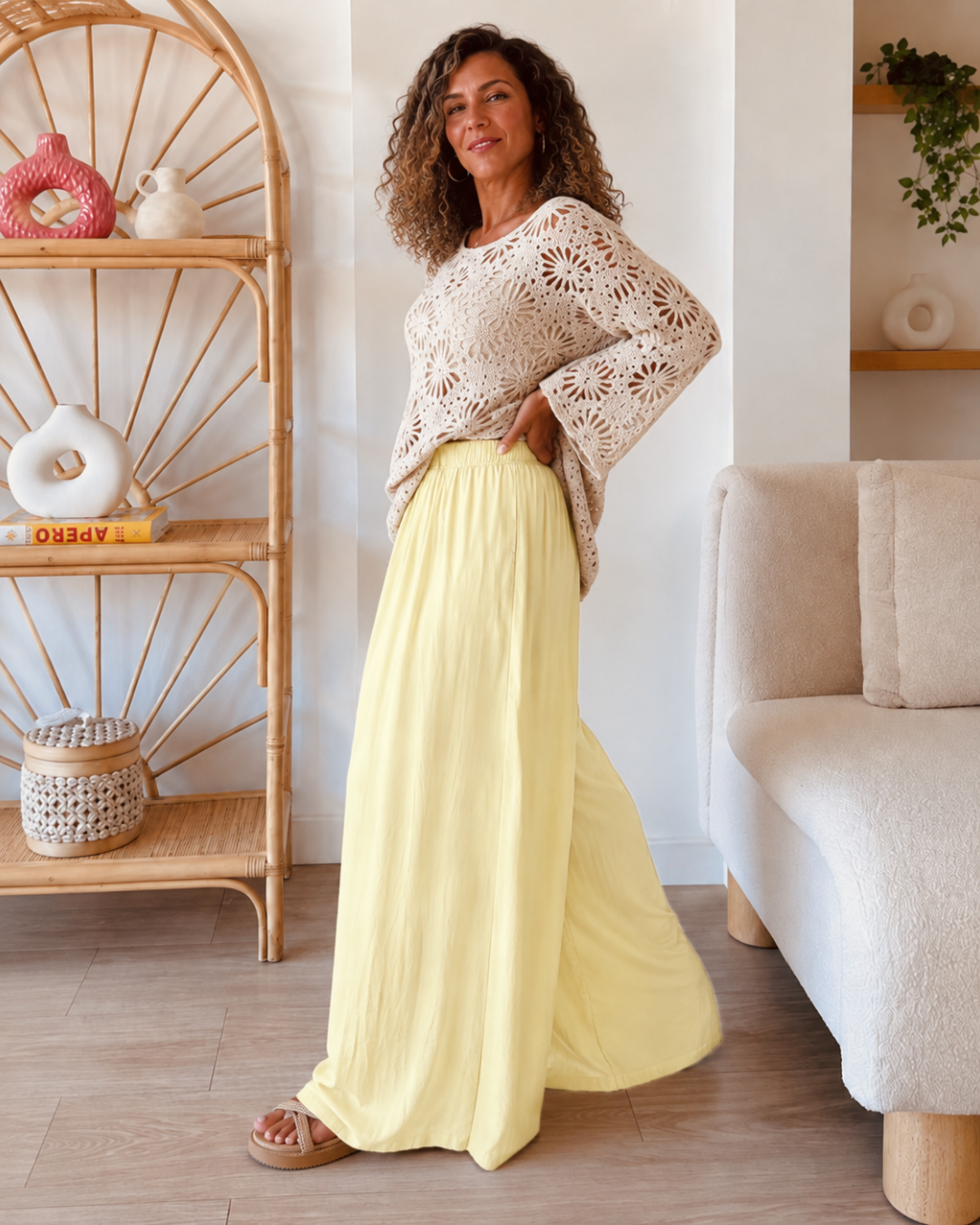 Pantalón Palazzo Fluido de Cintura Elástica®