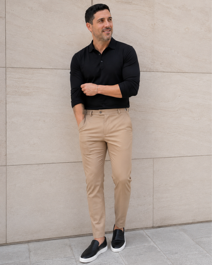Pantalones formales elásticos para hombre