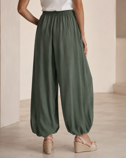 Pantalón Bombacho Fluido con Cintura Ajustable®