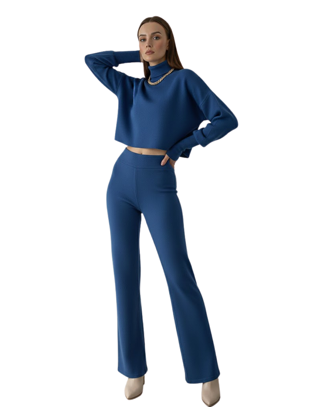 Conjunto de dos piezas de top de cuello alto para mujer®