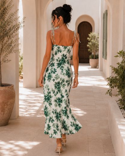 Vestido Largo Floral con Abertura Lateral