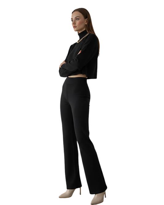 Conjunto de dos piezas de top de cuello alto para mujer®