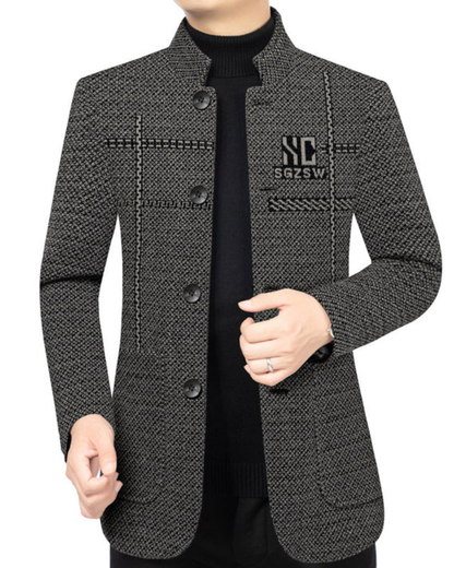 Chaqueta Térmica de Punto para Hombre con Cuello Subido®