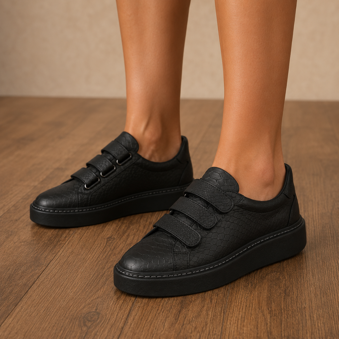 Zapatillas de Piel con Velcro