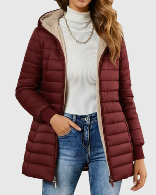 Abrigo de Invierno Forrado con Silueta Estilizada y Confort Térmico para Mujer®
