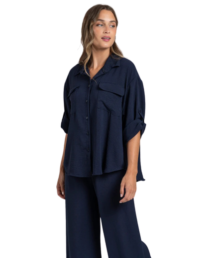 Conjunto de Corte Holgado con Tela Texturizada para Mujer®