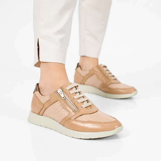Zapatillas Unisex de Cuero con Cierre Lateral