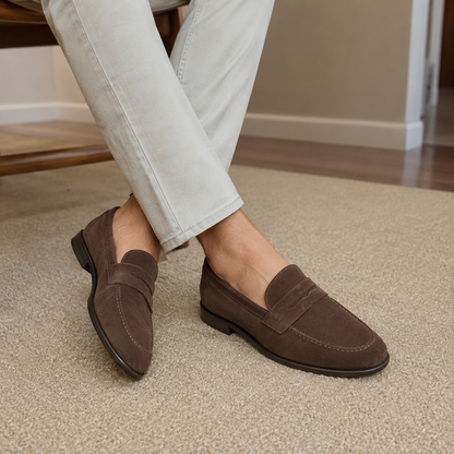Mocasines de Hombre con Acabado Terciopelado y Diseño Clásico®