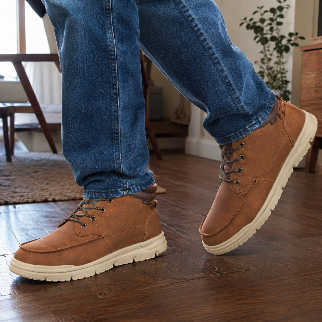 Botines Casuales de Hombre con Cordones y Suela Ligera®