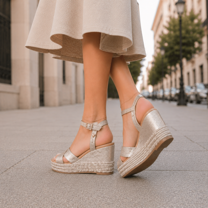 Sandalias de Cuña con Tiras Cruzadas®