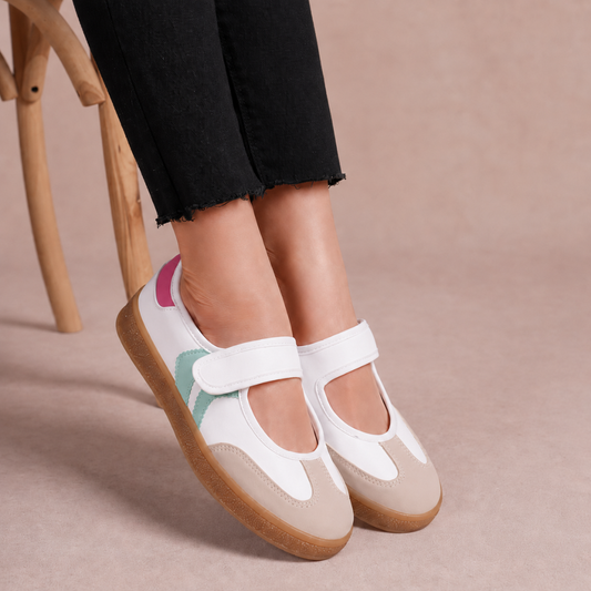 Zapatillas Mary Jane con Cierre de Velcro