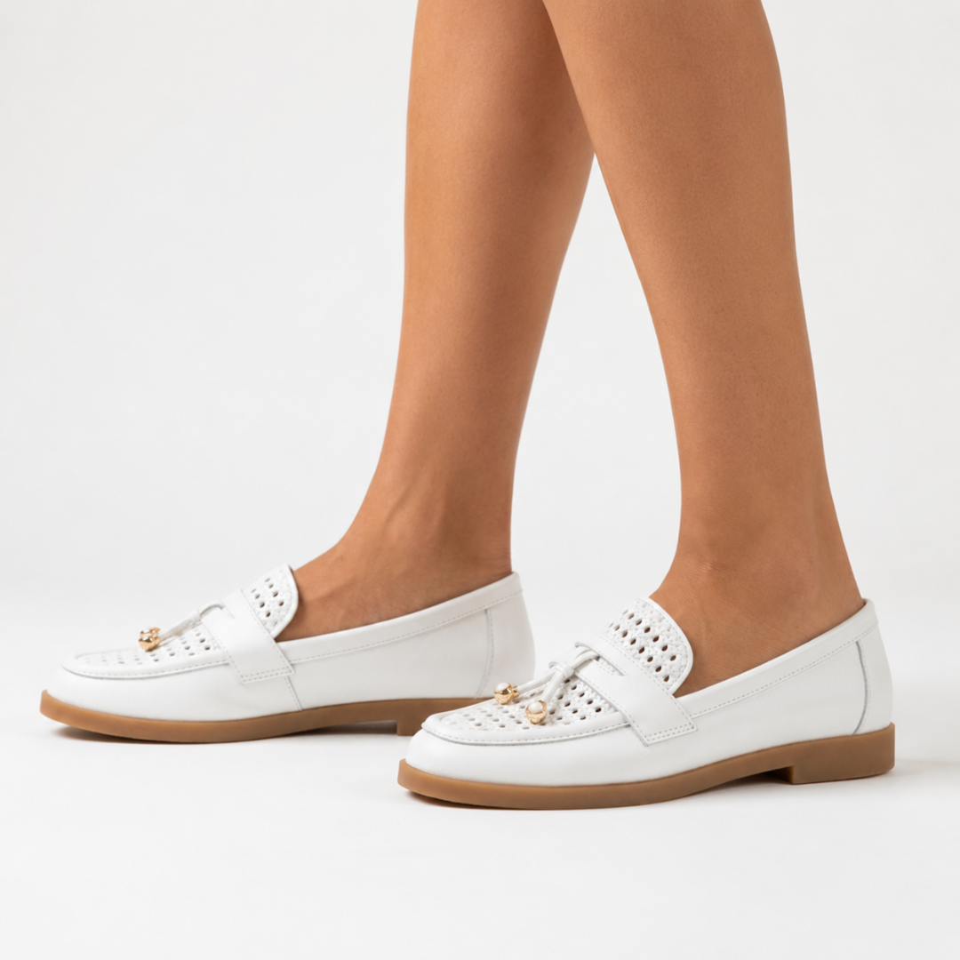 Mocasines en Piel Perforados