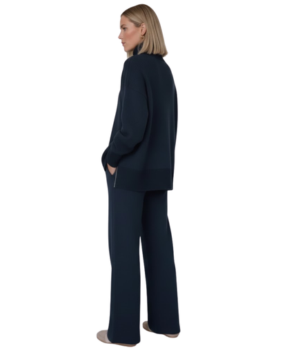 Conjunto de dos piezas con camiseta ancha y pantalones anchos para mujer