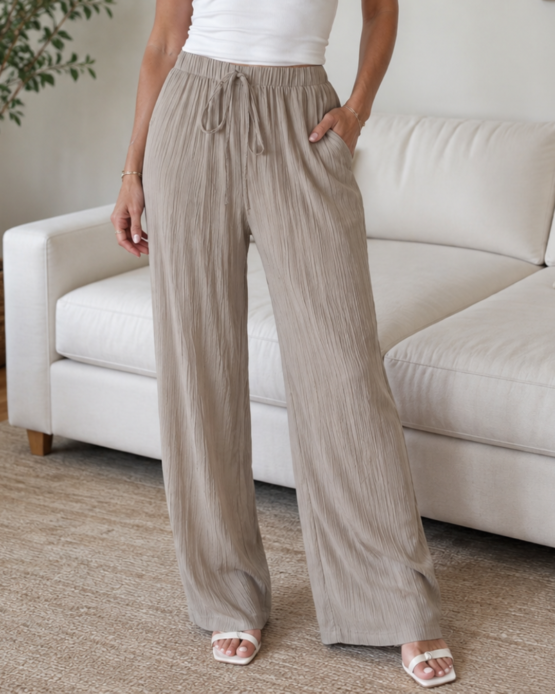 Pantalón Fluido con Cintura Ajustable®