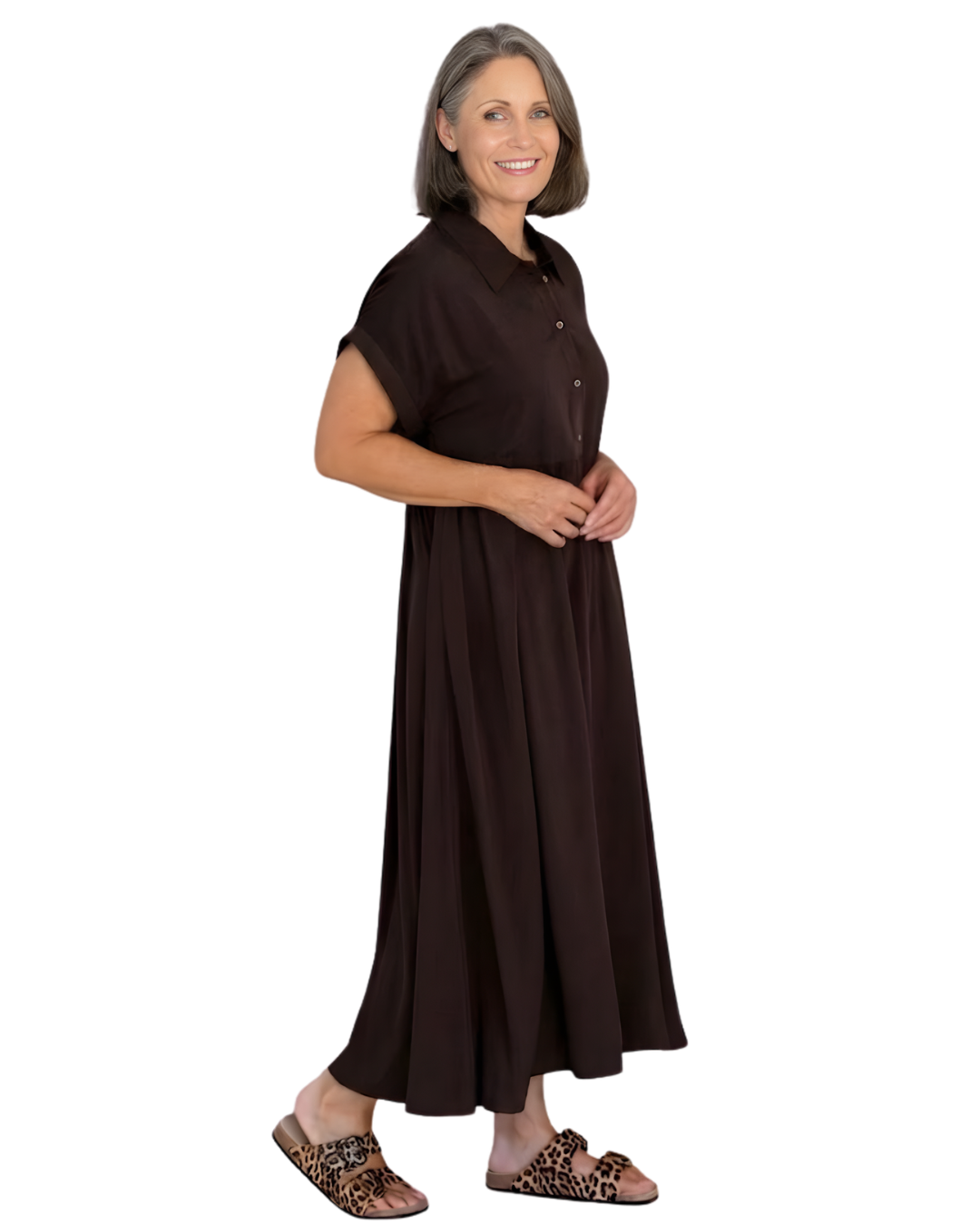 Vestido Roma Fluido con Escote en V