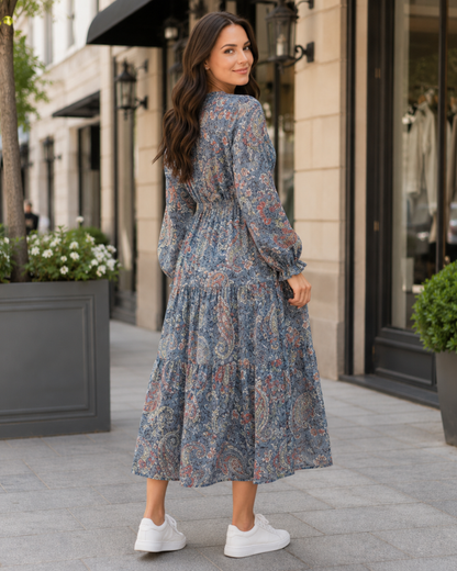 Vestido Estampado con Cintura Ajustable®