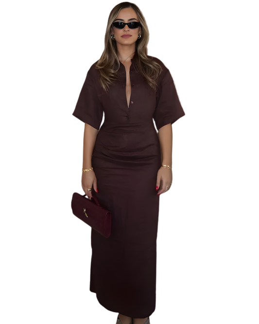 Vestido Midi con Botones para mujer