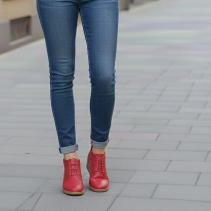 Botines Elena en Piel con Cuña