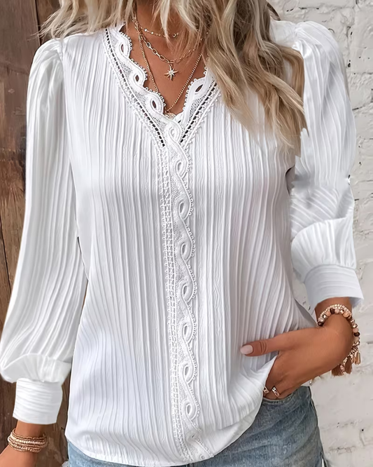 Blusa de Diseño Contemporáneo con Detalles en Contraste para Mujer