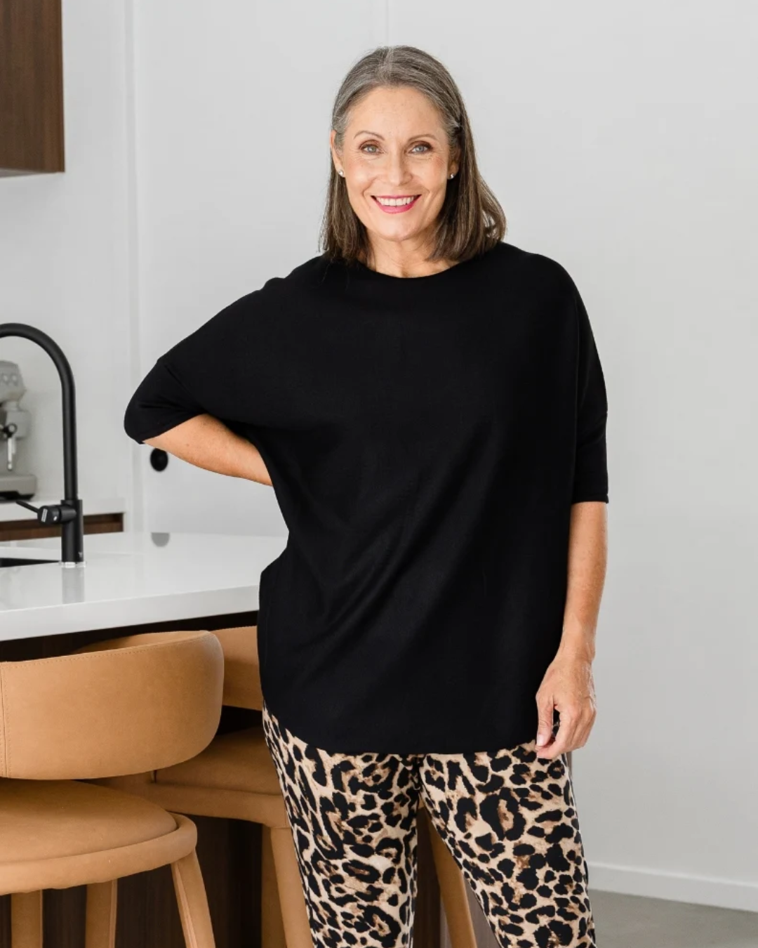 Jersey de Punto de Corte Fluido para Mujer