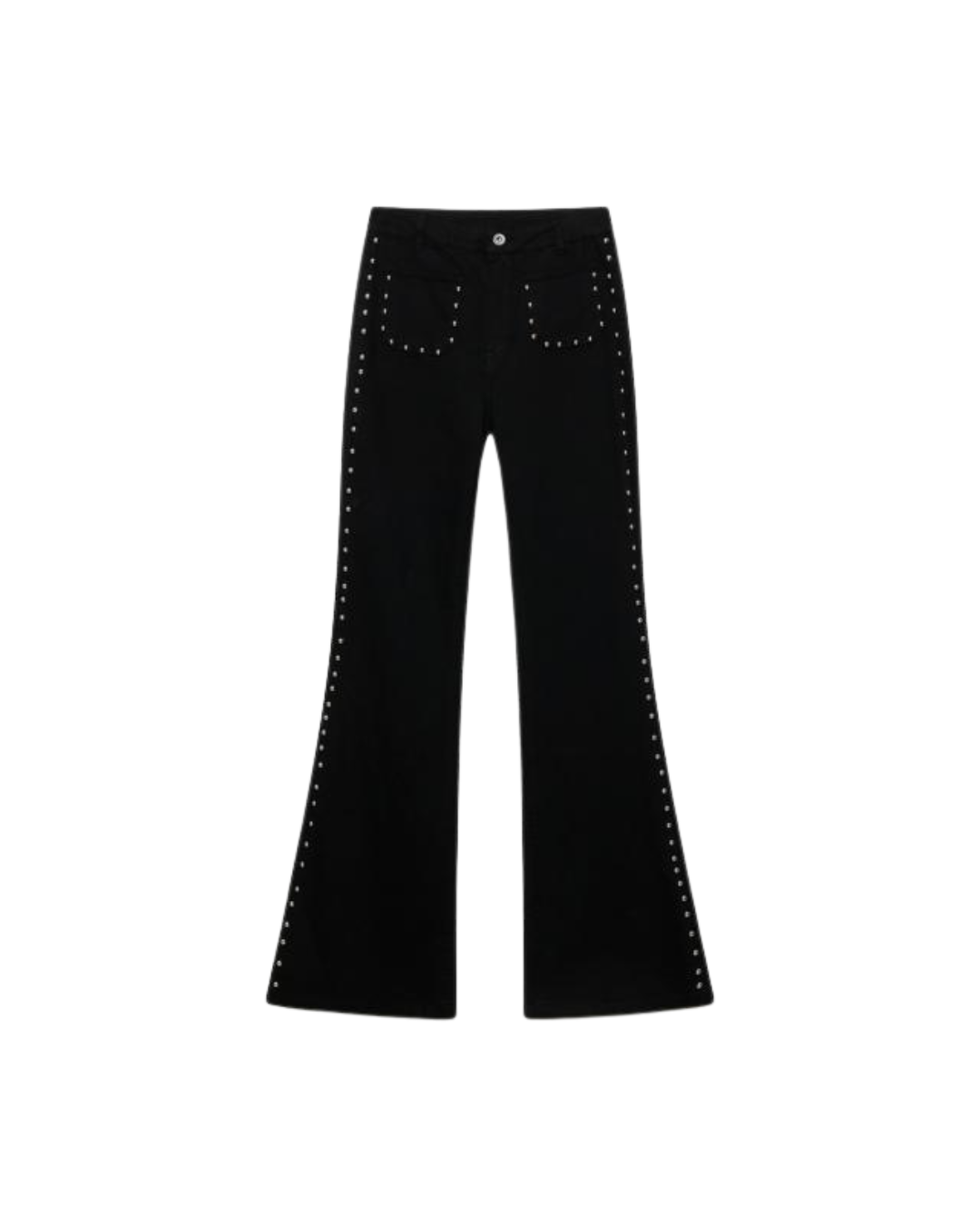 Jeans Rectos con Tachuelas