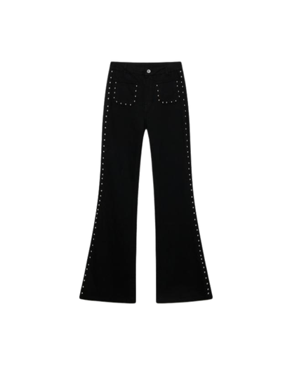 Jeans Rectos con Tachuelas