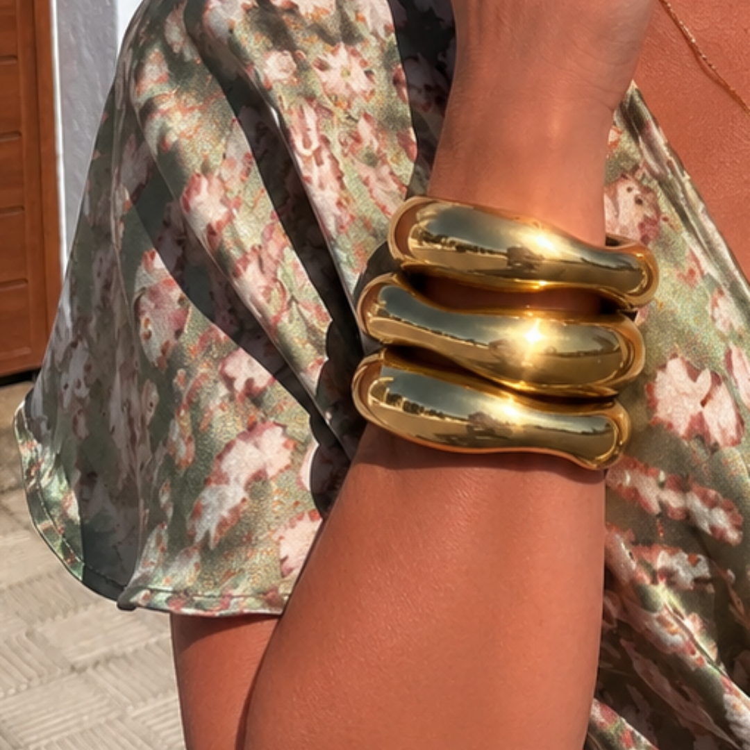 Set de pulseras cuff capri