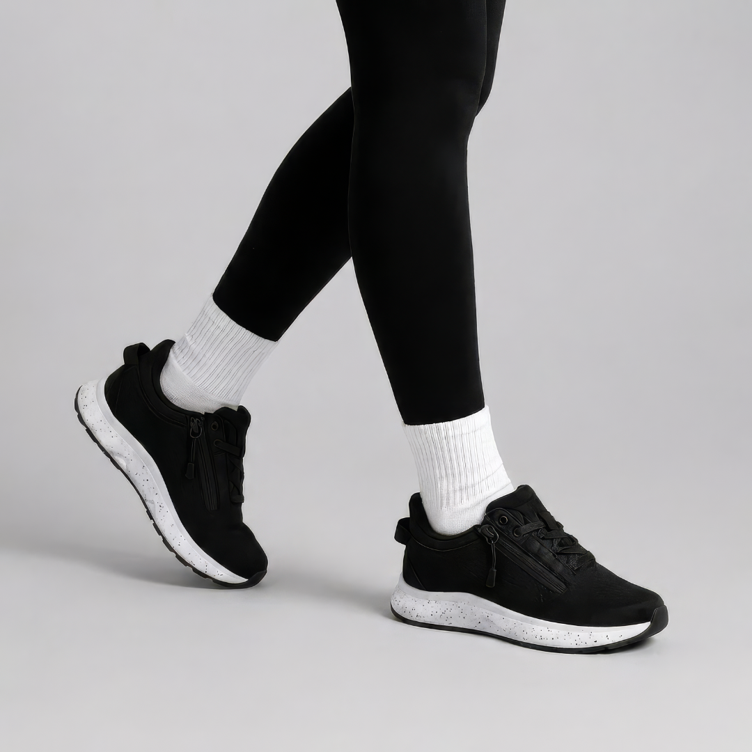 Zapatos adaptables con doble cremallera