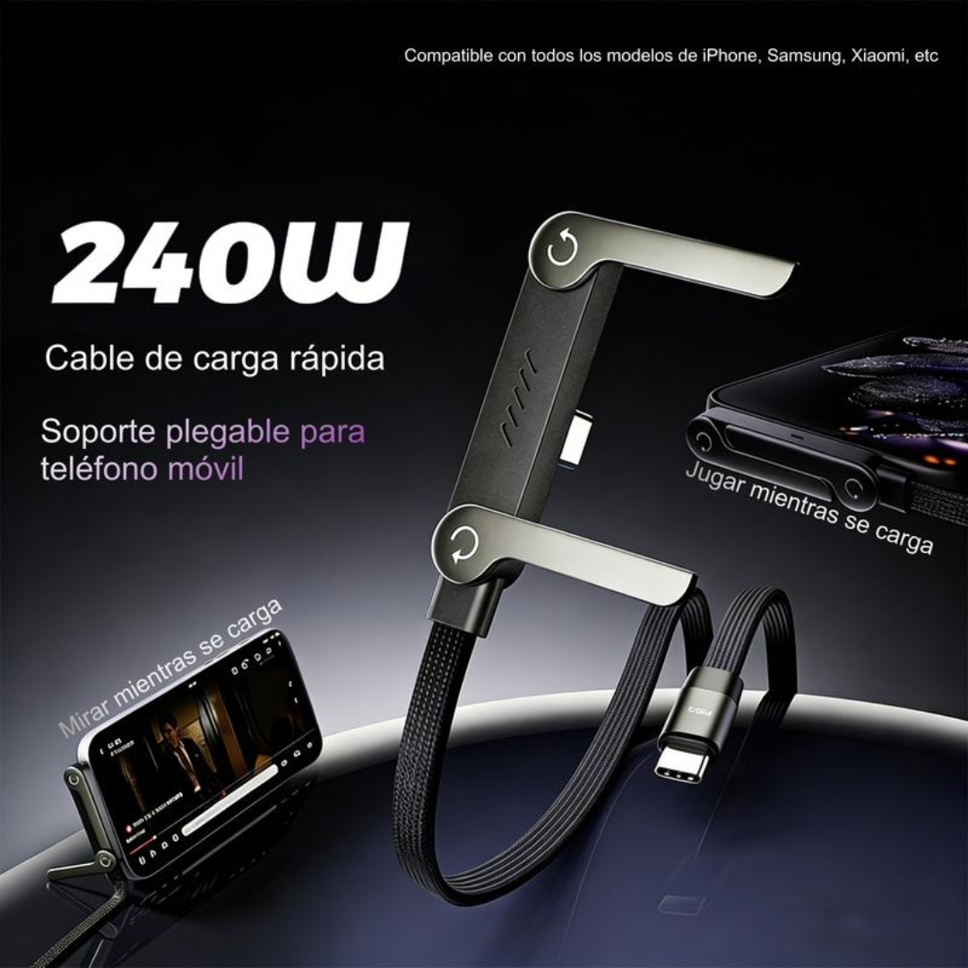 Cable de Carga Inteligente con Soporte Integrado (OFERTA 2X1)®