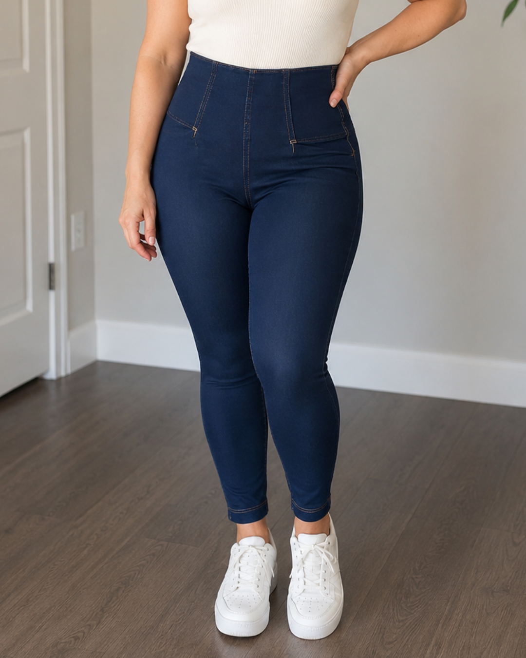 Jeans Tiro Alto Levanta Glúteos