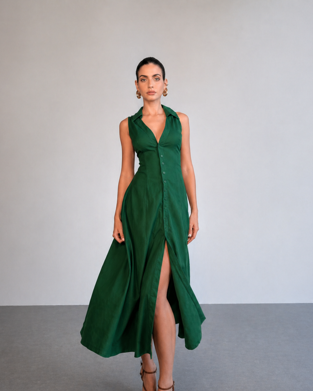 Vestido Midi Camisero Milán