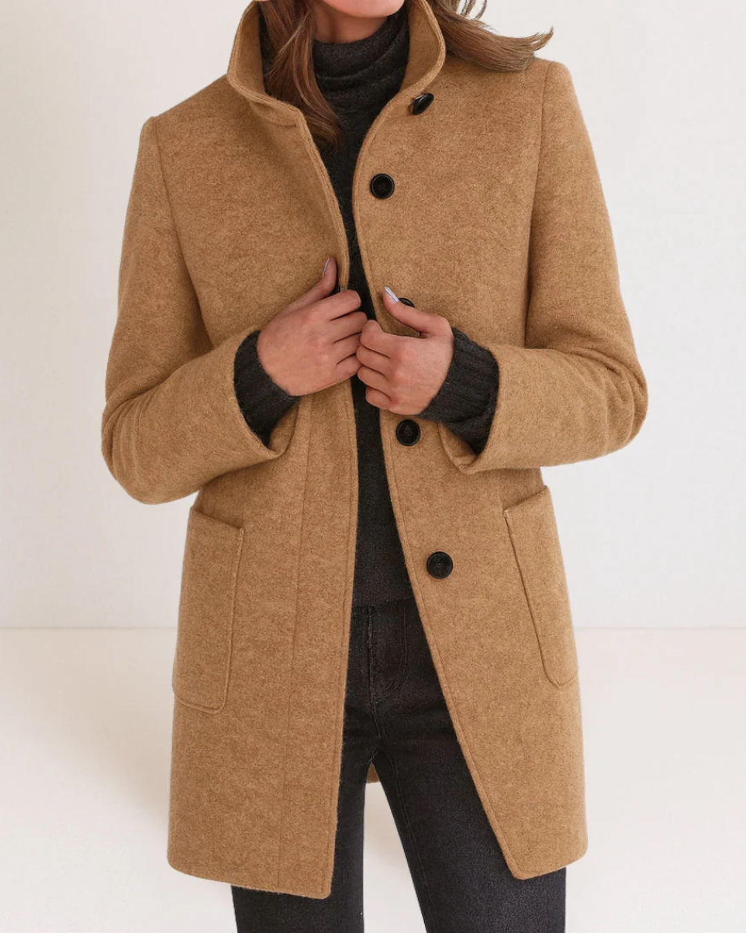Chaqueta de Cuello Alto para Mujer