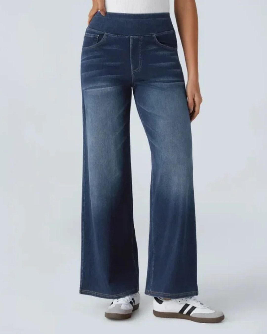Pantalón de Pata Ancha Elástico para Mujer