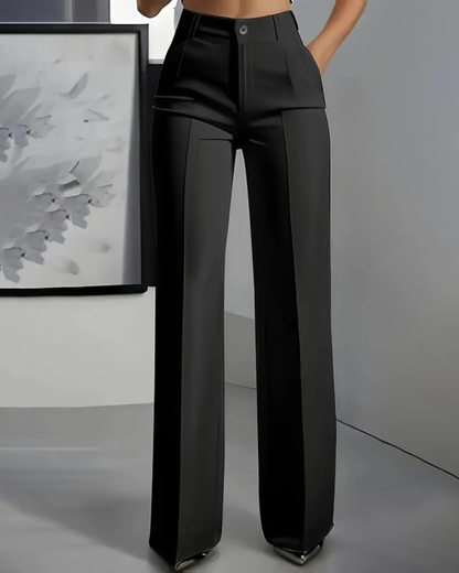 Pantalones de Vestir de Cintura Alta con Silueta Estilizada para Mujer®