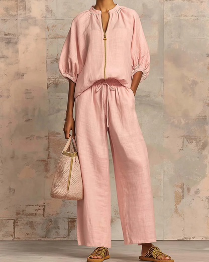 Conjunto Premium de Lino y Algodón para Mujer