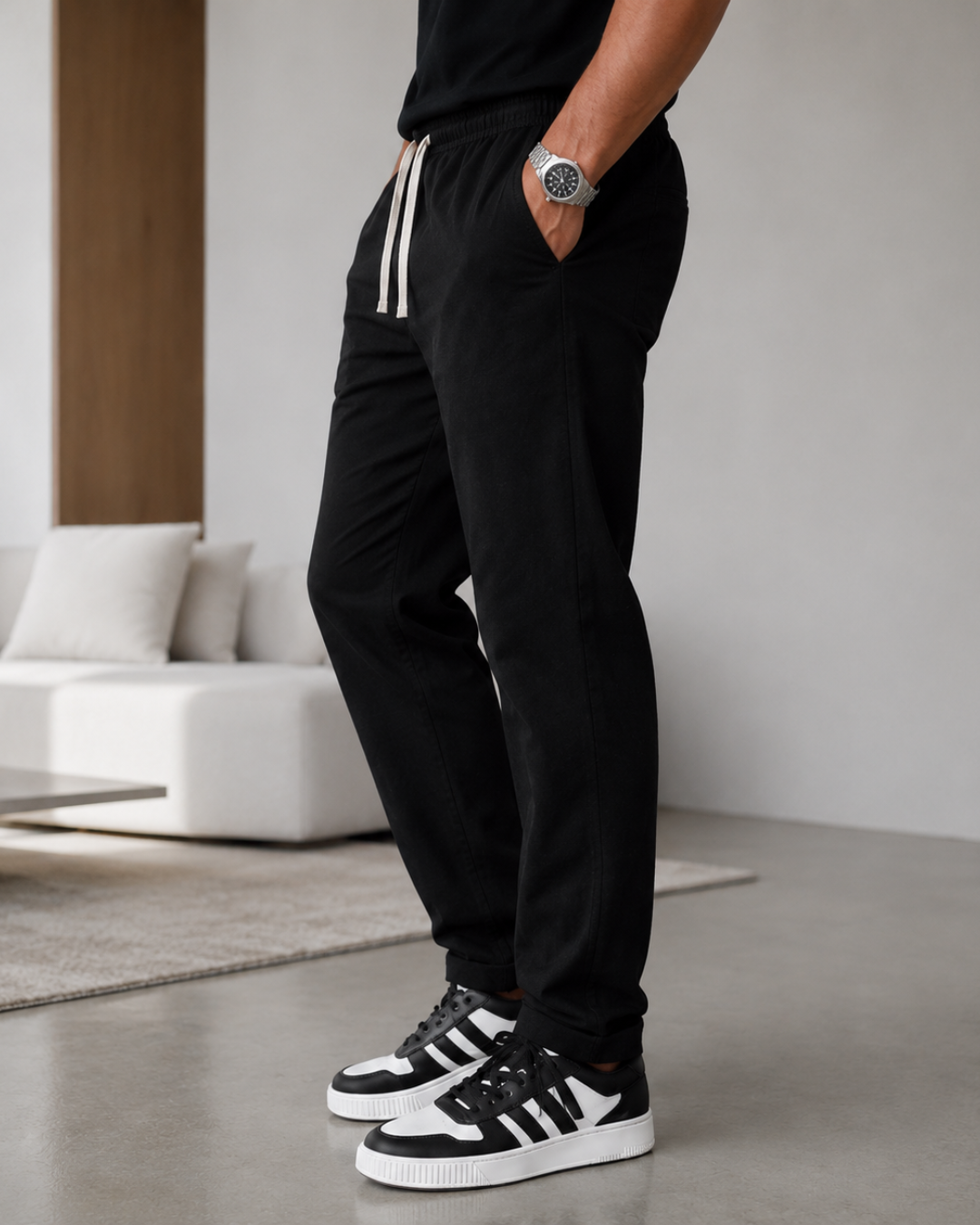 Pantalón Amplio con Cintura Ajustable