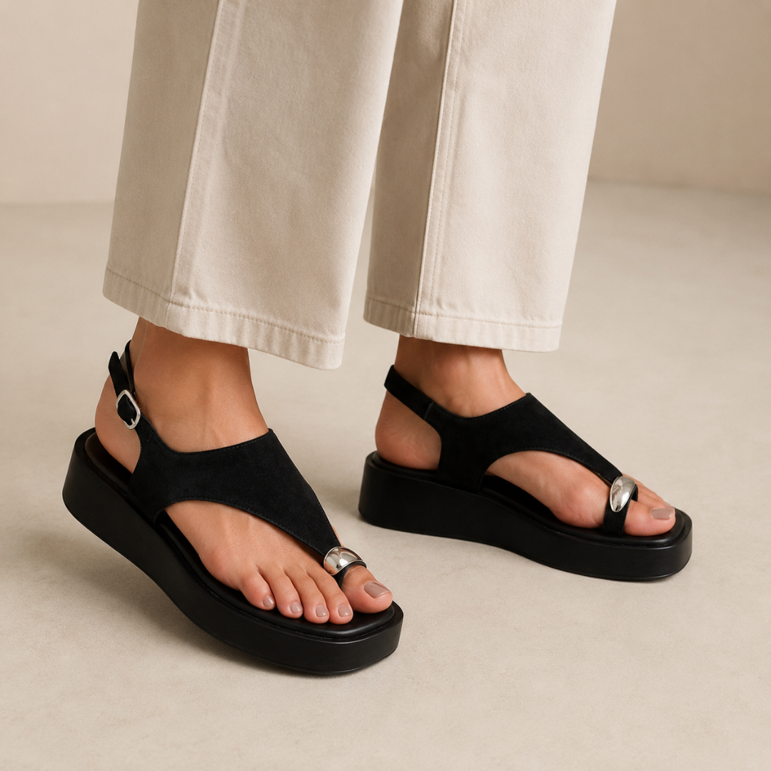 Sandalias de Dedo con Plataforma Plana®